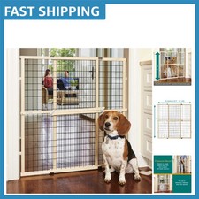 Expandable Wire Mesh Dog Gate: 29.5"-40" Wide, 37" Tall, Pressure Mounted