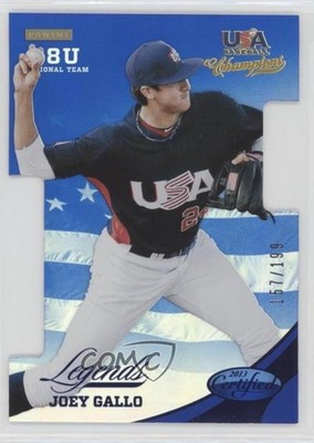 2013 USA Baseball Champions Certified Legends Die-Cut Mirror Blue Joey Gallo 0y5