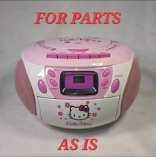 Hello Kitty AM/FM Radio Cassette CD Player Boombox For Parts As Is