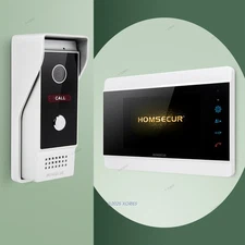 HOMSECUR 7" HD Video Door Phone Call Intercom IR Camera Night Vision Door Unlock