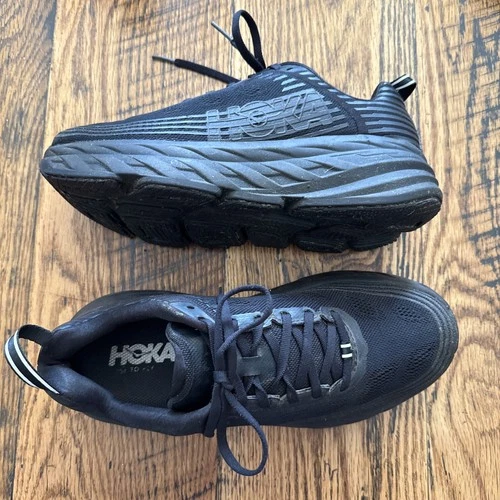 Hoka One One Women’s Bondi 6 1019270 BBLC Size US9 Triple Black