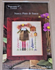 Something In Common "Nancy, Plain & Fancy" Young Girl Cross Stitch Chart Pack