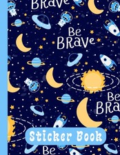 Blank Sticker Book for Kids, Space Theme, Sticker Collecting Album: for Kids age