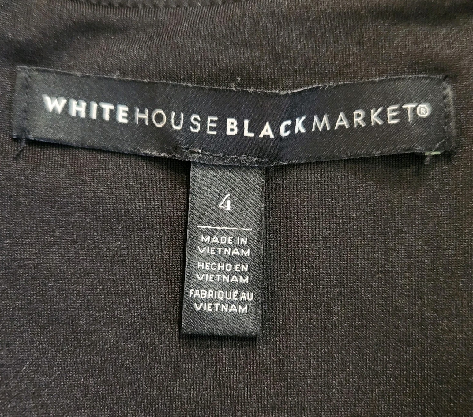 White House Black Market Vest Black White Plaid Womens 4 Asymmetrical Hem