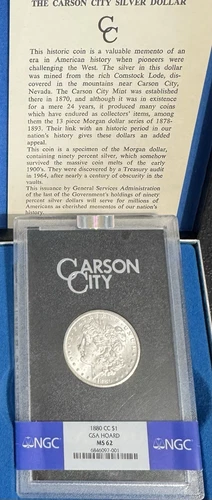 1880 CC Carson City Morgan Silver Dollar GSA Hoard NGC MS62  ❗️‼️BETTER DATE‼️❗️