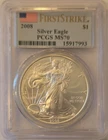 U.S. Mint 2008 American Silver Eagle 1oz .999 ASE PCGS MS70 First Strike