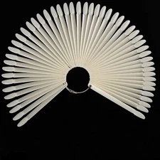 50Pcs Nail Art False Tips Sticks Polish Practice Display Fan Board Design Tools