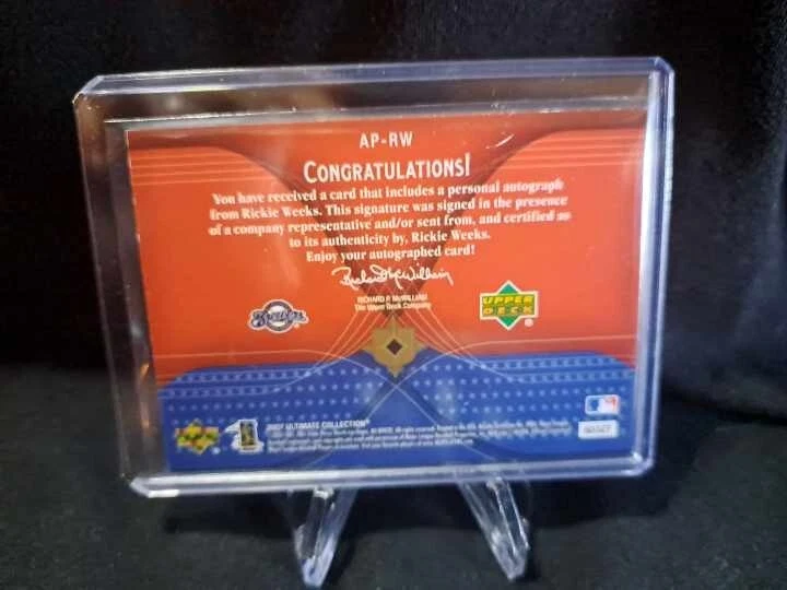 2007 Ultimate Collection America's Pastime Auto Rickie Weeks #AP-RW Auto - Image 2 of 2