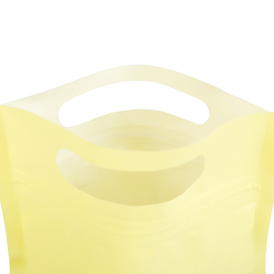 25 Yellow Rice Paper Reclosable Zip Bags w. Clear Side Gusset Food ...