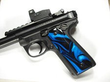 Blue  Black Pearl Ruger Mark IV 22/45 Grips MK 4