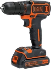 BLACK 20V MAX Cordless Drill/Driver Kit with ‎Battery, Charger, (BDCDD120C)