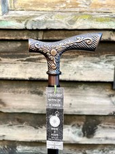 Brass Designer/Victorian Handle 36" Long Wooden Walking Cane X-mas/Father's Day.