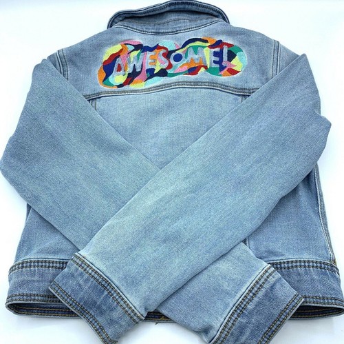Cat & Jack Girls Denim Jean Jacket Size 6 Button Front Used. 100 - Picture 9 of 10