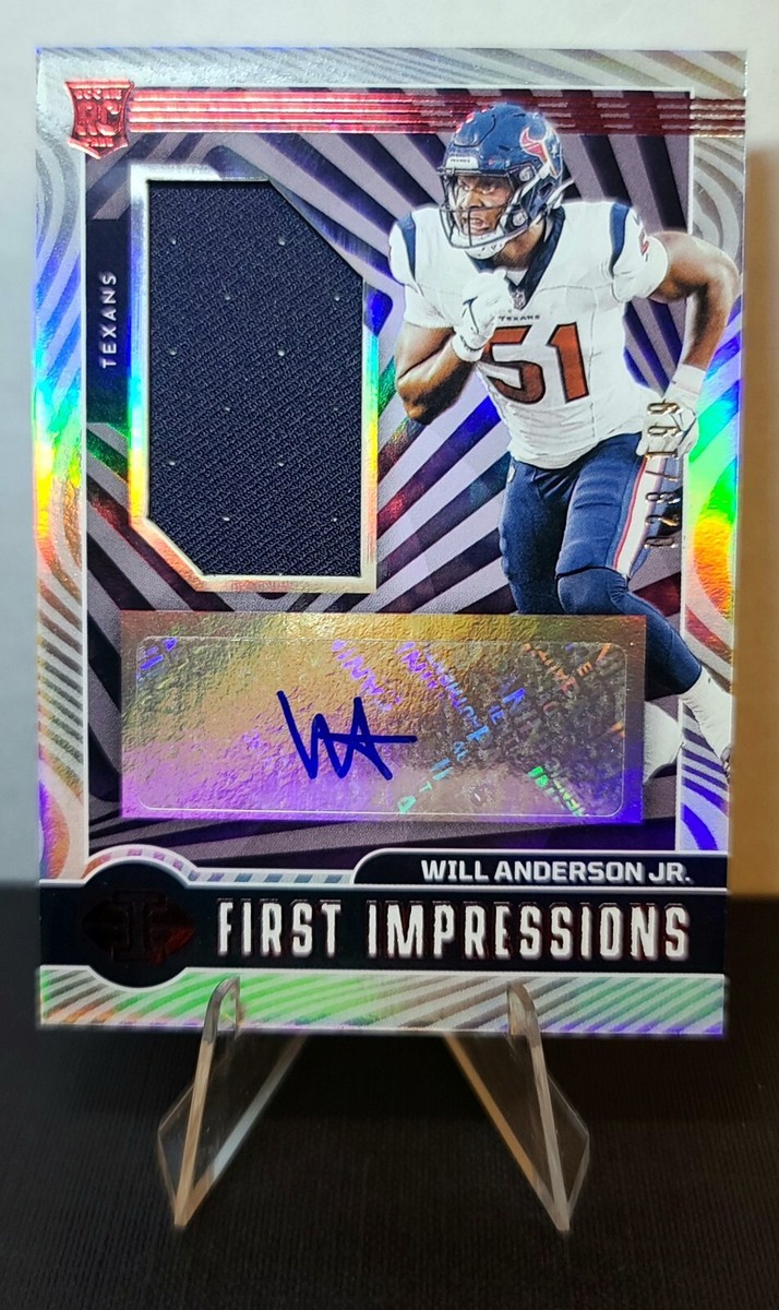 2023 Panini Illusions Will Anderson Jr. First Impressions RPA SP 
