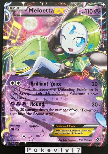 Carte Pokemon Meloetta Rc11 Rc25 Ultra Rare Ex Noir Blanc English Baginbox Lt