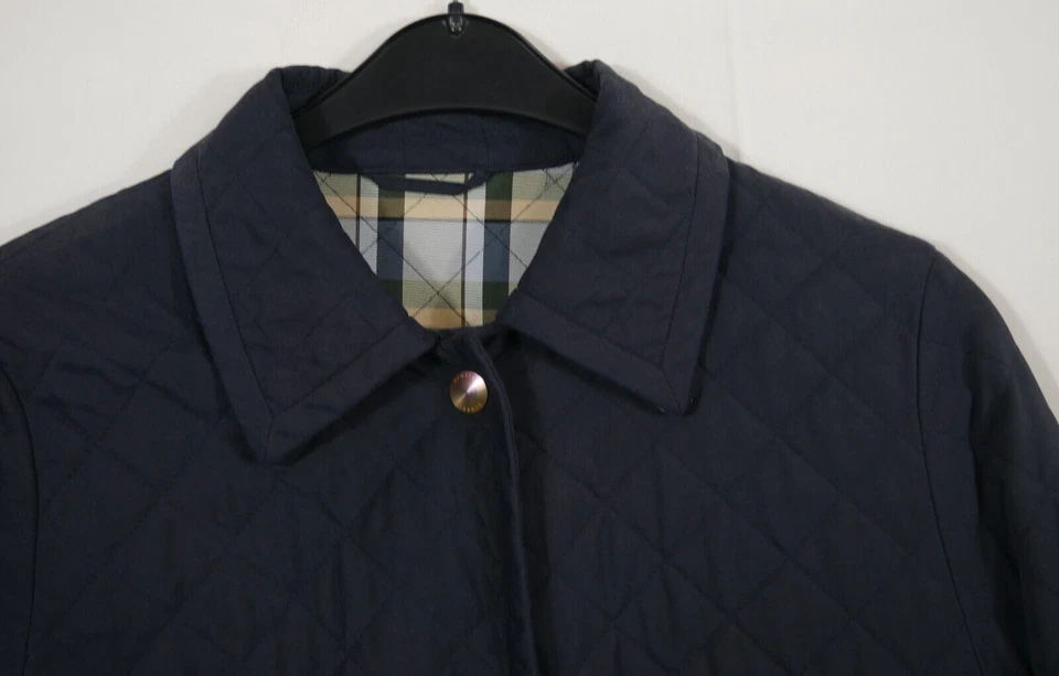 Damen HENSEL & MORTENSEN Lange Luxus Jacke Steppjacke Blau Größe 42/44 TOP! - Bild 3 von 4