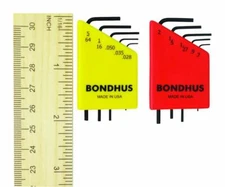 Bondhus 20393 10pc Micro Mini Hex L Wrench Set Metric SAE