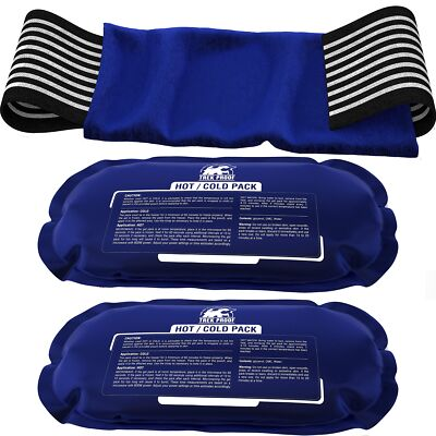 #ad Ice Pack 3piece Set “ Reusable Hot And Cold Therapy Gel Wrap Support Injury $23.89