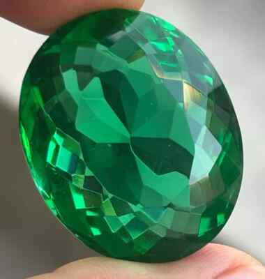 Colombian Huge Oval Cut Green Emerald 125+ Ct Natural Certified Loose Gemstone