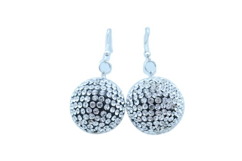 Women Earrings Set Fashion Silver Disco Ball 80's Party Style Fashion Jewelry - Picture 2 of 12