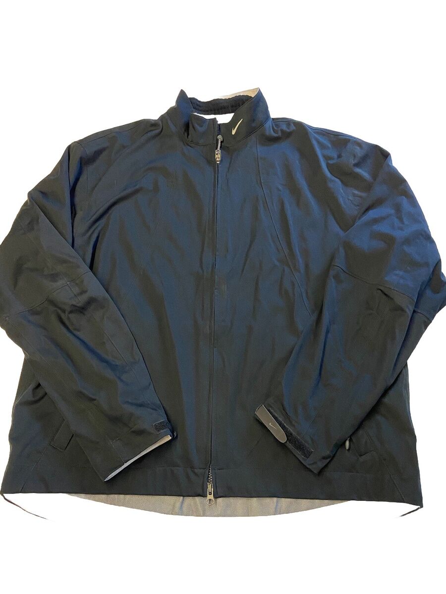 Mens NIKE GOLF Black Vintage Y2K Storm Fit Shell Jacket Sz Mens NIKE GOLF Black Vintage Y2K Storm Fit Shell Jacket Sz