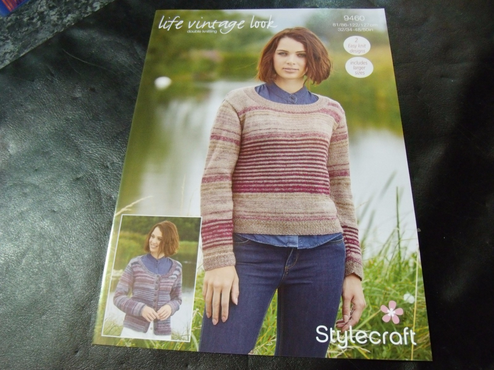 Stylecraft Double Knit Pattern 9460 (2 Easy Knit Designs) Cardigan and Sweater