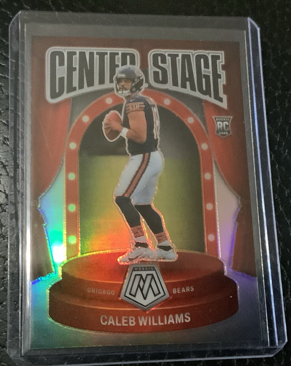 2024 Panini Mosaic Caleb Williams Rc Center Stage Silver Holo Rookie Bears 🍀