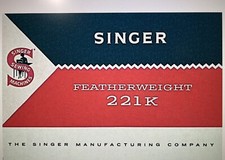 Grande Deluxe-Edition Singer 221k Manuale Istruzioni per Macchina da Cucire