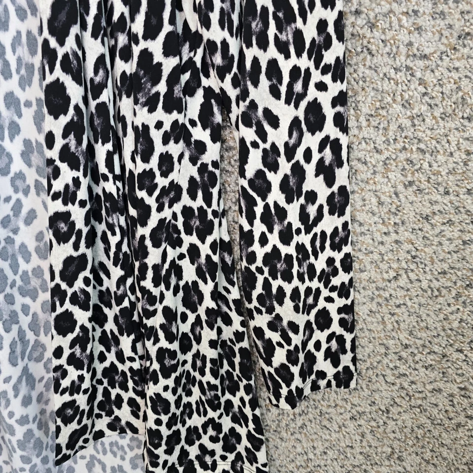 Кардиган женский Vince Camuto средний черный анималистический принт открытый передний эластичный дамский - Изображение 2 из 4