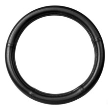 54026 Black 20" Deluxe Steering Wheel Cover Black W/black Stitchi