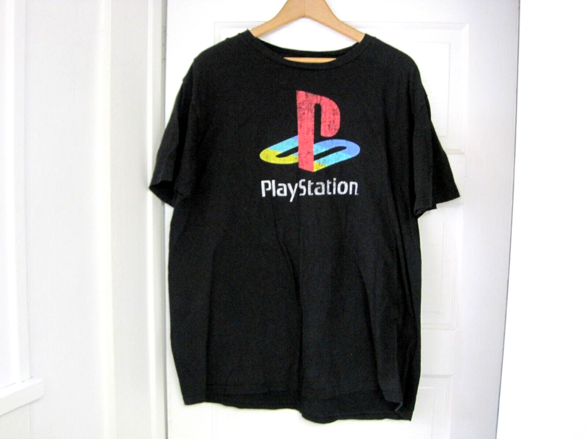 Ripple Function PlayStation Silk Screen Logo Black T-Shirt Size XL