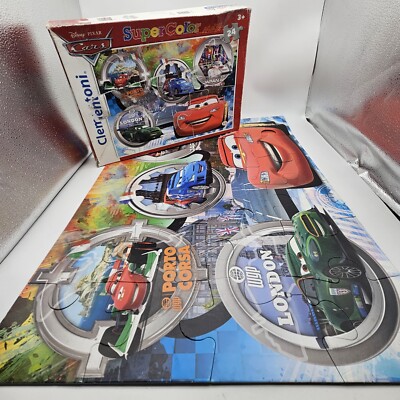 Vtg Clementoni Maxi Supercolor Puzzle Pixar Cars 24 Piece Super Color US Seller