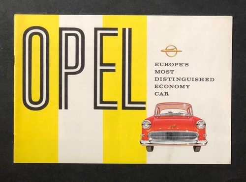 1957 1958 Opel Sales Brochure Rekord Caravan Artwork Features Specs 12 Pages Vtg