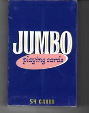 Jumbo Playing Cards - 54 Card Deck - 7" x 4 1/2" - Sealed Box