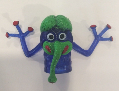 Vintage ACC Blue and Green Monster Finger Puppet - 第 1/3 張圖片