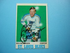 1970/71 O-PEE-CHEE NHL HOCKEY CARD #103 RED BERENSON VG/EX AUTO AUTOGRAPH OPC