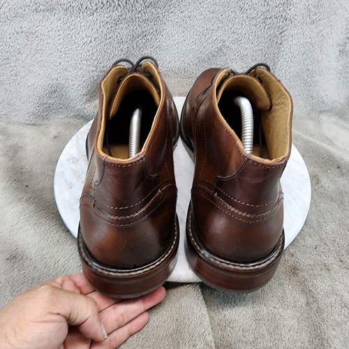 Scarpe Johnston & Murphy da uomo taglia 12 stivali chukka con lacci in pelle marrone *nuovi senza etichette* - Foto 5 di 12