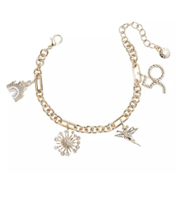 アクセサリー Disney Baublebar WDW 50th Bracelet Disney Parks Baublebar 50th Anniversary Castle Tinker Bell