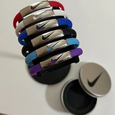 One Nike Silicone Adjustable Bracelet with Metal Tin Case