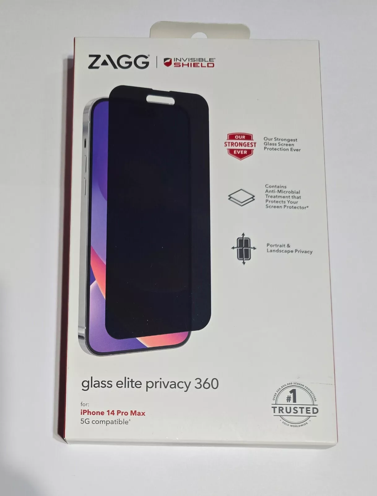 ZAGG InvisibleShield Glass Elite Privacy 360 for Apple iPhone 14 Pro Max (6.7