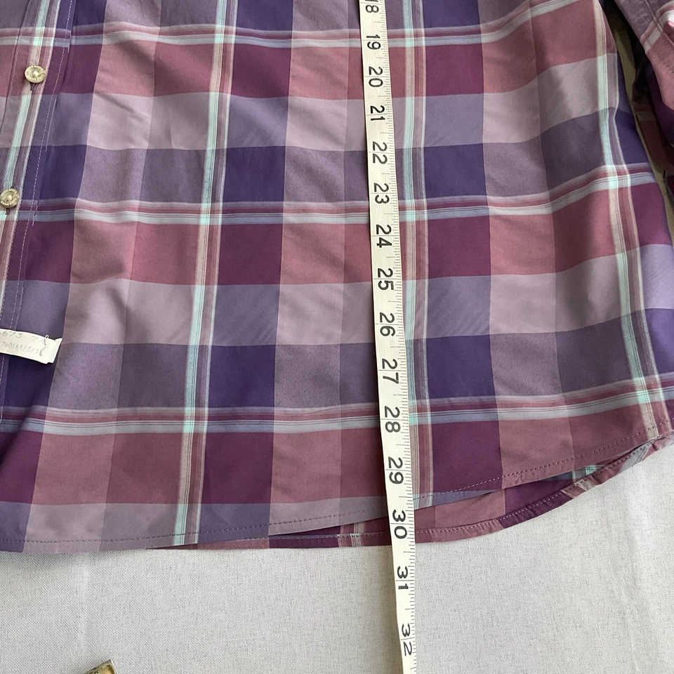 Camisa Travex Eddie Bauer para mujer talla 2X púrpura a cuadros ventilada manga larga Foto 4 de 4