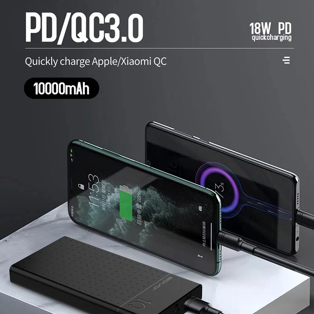 Power Bank 10000mAh 18W Charging Portable External Battery Backup For Cell Phone Power Bank 10000mAh 18W Charging Portable External Battery Backup For Cell Phone