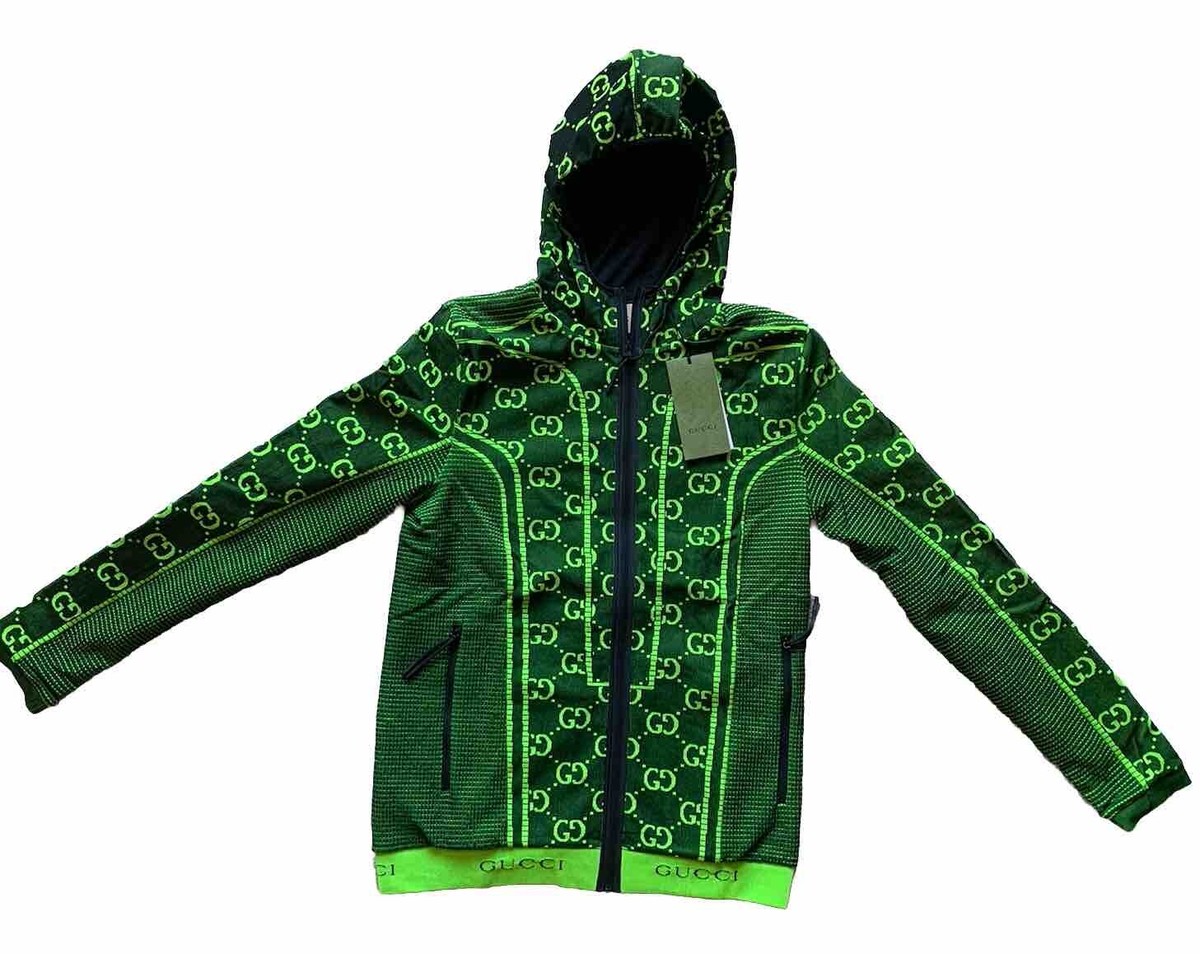GUCCI シームレスジャージー　ジップジャケット Gucci New Mens GG Tubular Jersey Zip Jacket - Size large | eBay