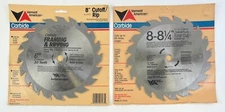 TWO(2) Saw Blade 20 Carbide Teeth, 8", Arbor 5/8" round - Vermont American 27173