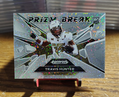 2025 Panini Prizm Draft Picks - Prizm Break Travis Hunter White Sparkle (RC)