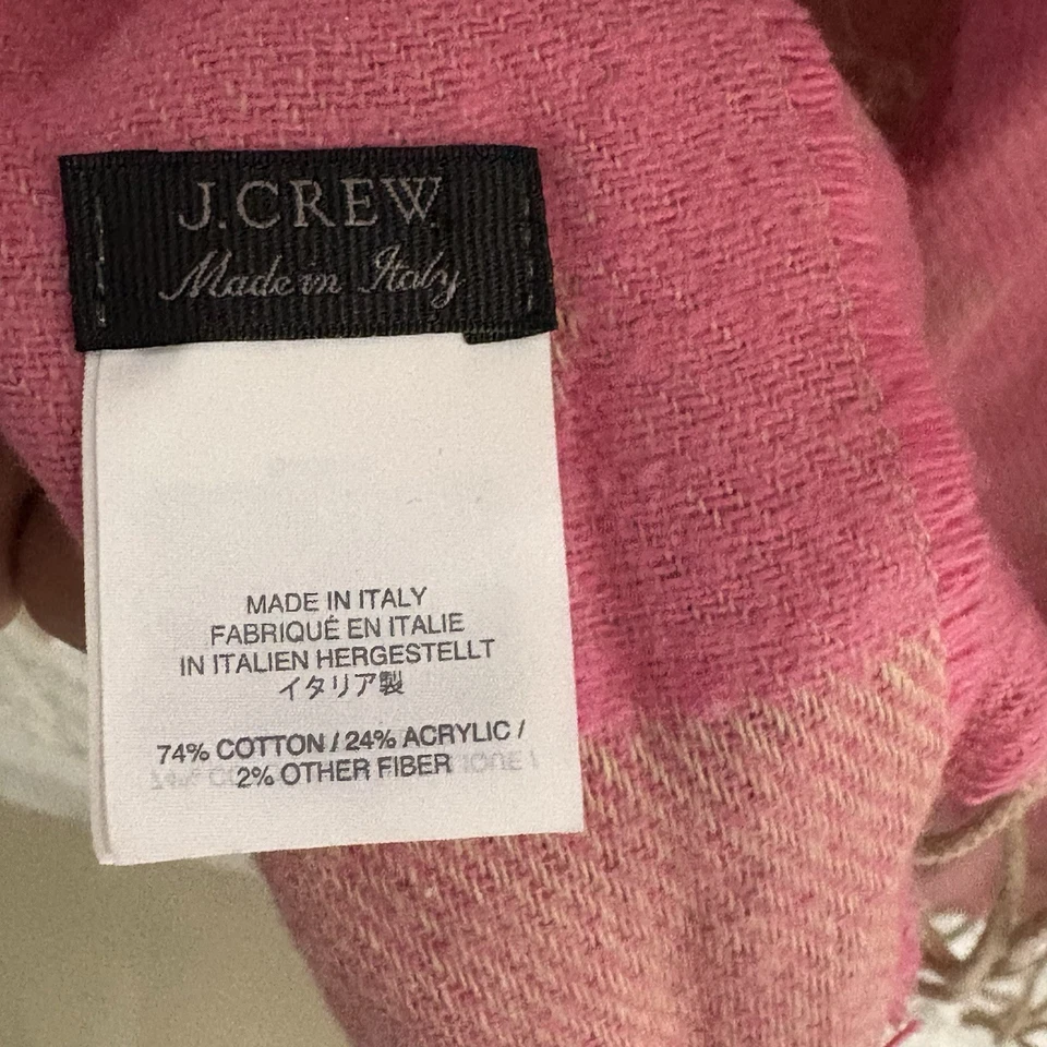 Bufanda rosa hecha en Italia J Crew para mujer Foto 4 de 4