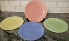 VTG. Hazel Atlas Moderntone Platonite Pastel 9 Inch Dinner Plates Set of 4 MCM