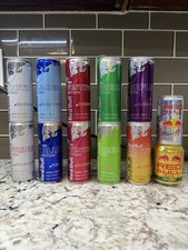 Lot of 12 Red Bull DISCONTINUED, RARE, IMPORTED Energy Drinks