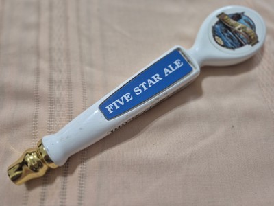 VINTAGE FIVE STAR ALE,BREWED TRUE,WAUSAU,WISCONSIN BEER TOPPER KNOB