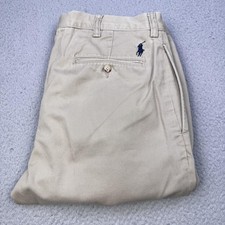 Polo Ralph Lauren Pants Mens 34x34 Khaki Chino Ethan Pant Pleated Straight Fit